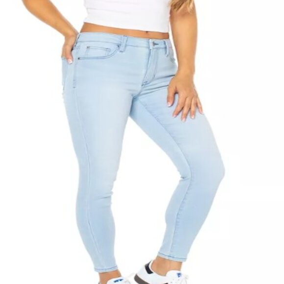 Celebrity Pink Juniors' Mid Rise Skinny Ankle Jeans, Size 7 / 28 - Picture 7 of 7